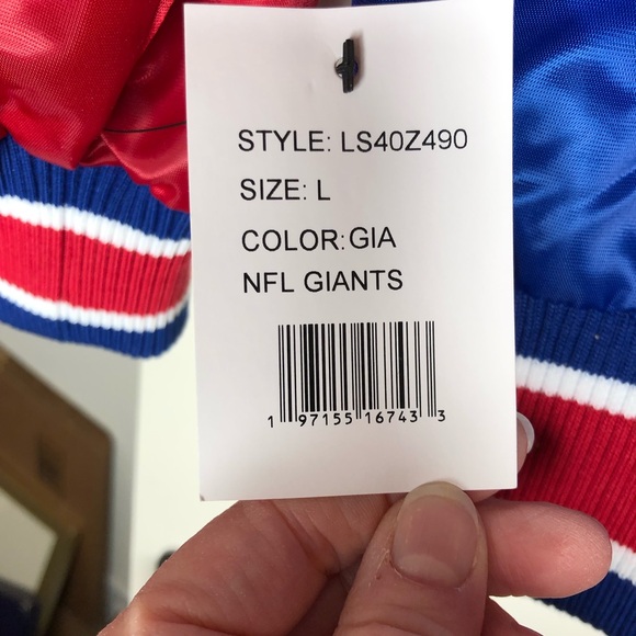 NY Giant Starter Satin Jacket NWT. - Picture 10 of 11